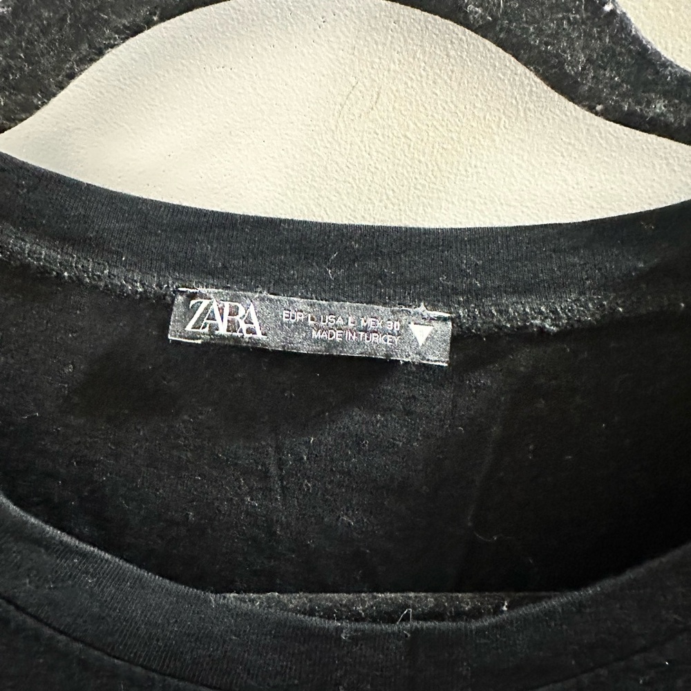 Black Zara Ruffled Sleeve Top - Picture 3 of 5